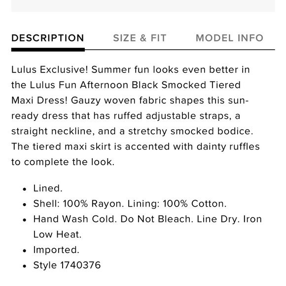 Lulus Fun Afternoon Black Smocked Tiered Maxi Dress - Picture 8 of 9